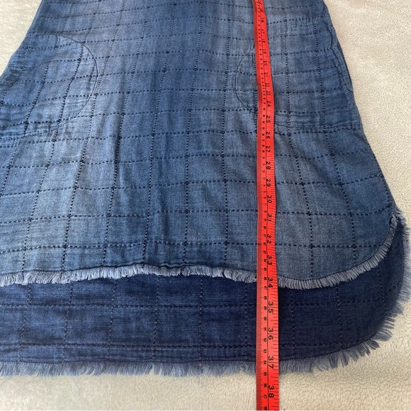 Anthropologie Cloth and Stone frayed chambray denim tunic in Sz small - Picture 9 of 15